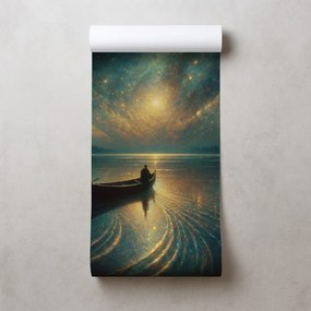 Тапет – Нощно езеро под звездно небе