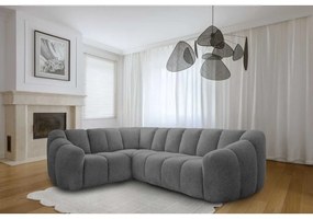 Сив ъглов диван (ляв ъгъл/L форма) Shell – Miuform