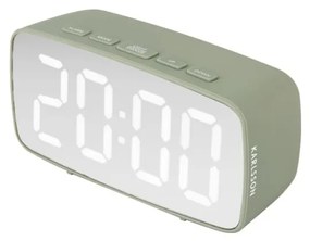 Светлозелен цифров будилник - Karlsson