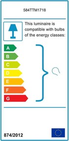 Черно-бяла настолна лампа със стъклен абажур (височина 43 cm) Yay – Opviq lights