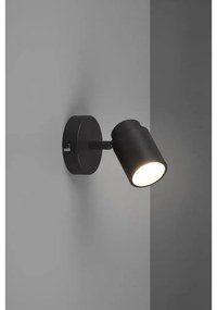 Матово черен метален прожектор 10x9 cm Angelo - Trio