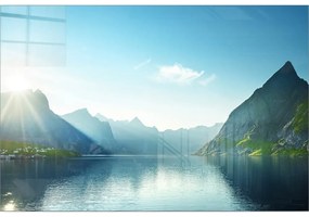 Картина върху стъкло 100x70 cm Fjord - Wallity