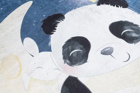 Детски килим с мотив на панда на луната Ширина: 80 см | Дължина: 150 см