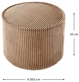 Кафяв детски пуф от рипсено кадифе – Wigiwama