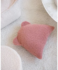 Розова детска възглавница за диван от букле Bear – Wigiwama