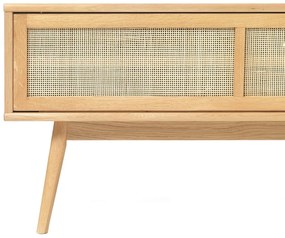 Маса за телевизор от декор от дъб в естествен цвят 150x50 cm Barrali – Unique Furniture