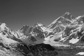 Фототапет – Черно-бели заснежени планини