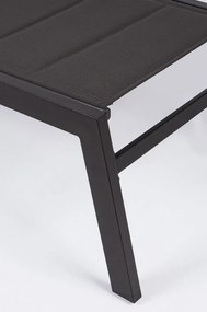 Антрацитен градински шезлонг метален Hilde – Bizzotto