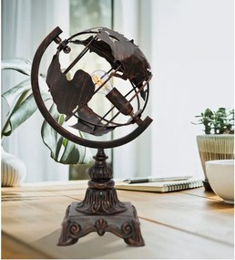 Черна настолна лампа с метален абажур (височина 40 cm) World Industry – Mauro Ferretti