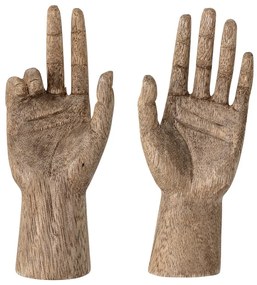 Комплект от 2 статуетки от мангово дърво Деко, височина 13 см Teis - Bloomingville