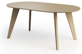 Трапезна маса с дъбов плот в естествен цвят 100x180 cm Lago – TemaHome