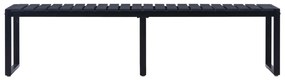 49493 vidaXL Градинска пейка, 180 см, PS дъска, черна
