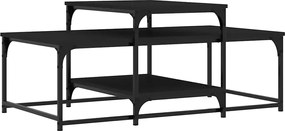 835314 vidaXL Маса за кафе, черна, 102x60x45 см, инженерно дърво