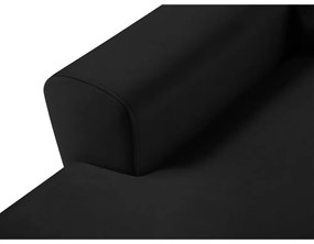 Черен кадифен разтегателен ъглов диван с място за съхранение (ляв ъгъл) Kyoto – Cosmopolitan Design