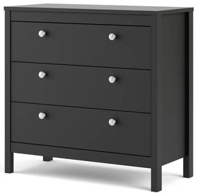 Черен нисък скрин 82x80 cm Madrid – Tvilum