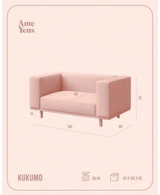 Розово кресло от плат букле Kukumo - Ame Yens