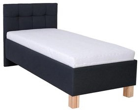 Тапицирано легло с матрак и пространство за съхранение MARIA ONE 90x200 см антрацит