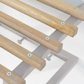 Метална закачалка за стена в светлосиво и естествен цвят с рафт Marco - Spinder Design