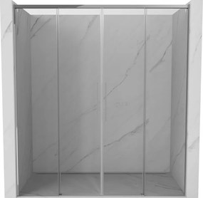 Mexen Rox Двойна плъзгаща се душ кабина 200 см, прозрачна, хром - 8C2-200-002-01-00