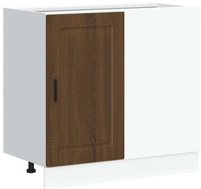854305 vidaXL Кухненски шкаф Porto, кафяв дъб, инженерна дървесина