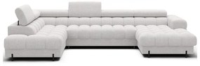 Кремав разтегателен ъглов диван от букле (ляв ъгъл U форма) Feraria – ELTAP