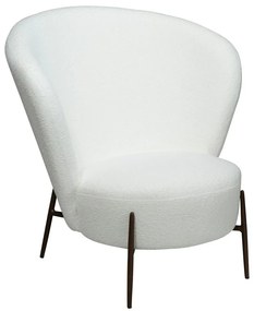 Бяло кресло от плат букле Orbit – DAN-FORM Denmark