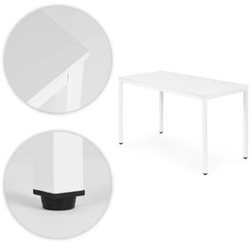 Кухненска маса бяла 120 x 60 cm - универсална маса за 4-5 души