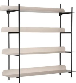 Черен/сив на няколко нива метален стенен рафт 60 cm Reina Cuatro – PT LIVING