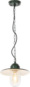 Модерна външна висяща лампа тъмно зелена IP44 - Kansas
