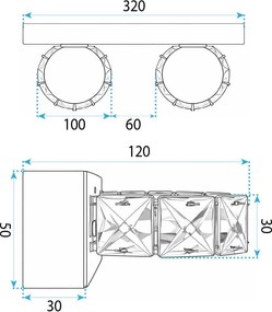Аплик LED APP1936-2W CHROME