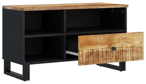 351974 vidaXL ТВ шкаф, 80x33x46 см, масивно мангово и инженерно дърво