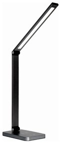 LED настолна лампа с безжично зарядно LED/10W/230V черна