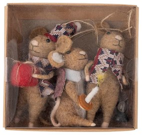 Вълнени коледни украси в комплект от 3 бр. 11 cm Peo – Bloomingville