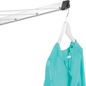 Външен простор Brabantia Lift-O-Matic 90300266, 40 м, Регулируема височина, Метален шиш за вкопаване, Калъф, Торба с щипки, Резистентен на корозия, Инокс