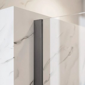 Параван за душ Rea Flexi Transparent / Titan 80