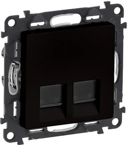Legrand Розетка 2xRJ45 cat.5е FTP цвят черен Valena Life  - 756354