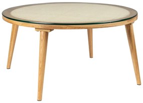 Стъклена кръгла масичка за кафе в естествен цвят ø 70 cm Haru – White Label