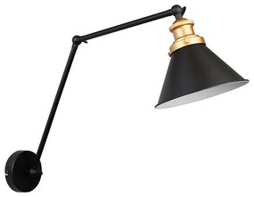 Черна метална стенна лампа Fundo - Candellux Lighting