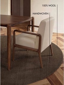 Кафяв ръчно изработен вълнен кръгъл килим ø 160 cm Greenwich – Ted Baker