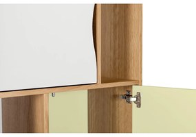 Зелен шкаф за книги 65x191 cm Avon - Woodman