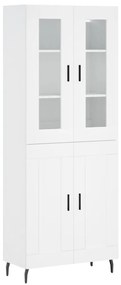 3198353 vidaXL Висок шкаф, бял, 69,5x34x180 см, инженерно дърво