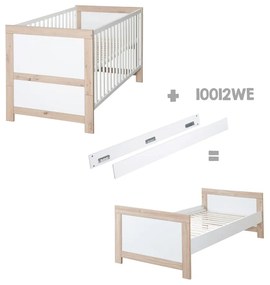 Детско креватче в бял и естествен цвят 70x140 cm Malo – Roba