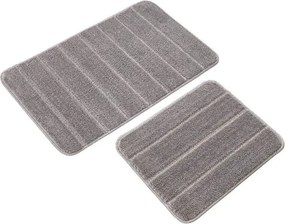 Сиви килими за баня в комплект 2 бр. 50x80 cm Yeni Cizgli – Foutastic