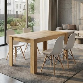 Комплект за трапезария 5 части Darlen - Nova в цвят сапфирен дъб - бял 125x72x74см.