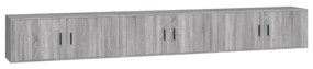 3188380 vidaXL ТВ шкафове със стенен монтаж, 3 бр, сив сонома, 100x34,5x40 см