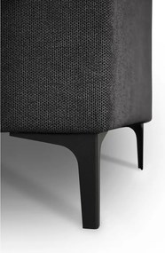 Антрацитен шенилов ъглов диван (ляв ъгъл/L форма) Fabian – Scandic