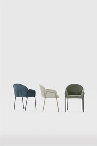 Зелени тапицирани трапезни столове в комплект 2 бр. Aslin – MOME