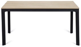 Комплект от 4 черни стола за хранене Kai и маса от естествен цвят Thor - Bonami Essentials