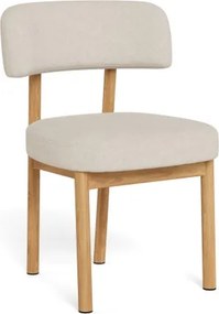 Тапициран стол ТОРАЙ Бежов (Apia 453) / основа естествен дъб