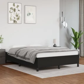 347245 vidaXL Рамка за легло, черна, 140x190 см изкуствена кожа